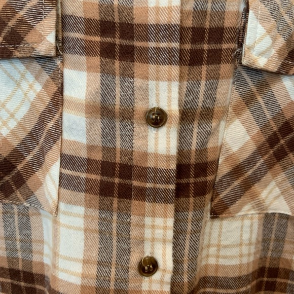 Women’s Custom Rolling Stones Plaid Flannel Hoodie Band Shirt Sz S - Picture 7 of 7